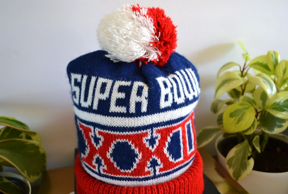 Vintage 1988 Washington Redskins Super Bowl XXII Pom Beanie Sole